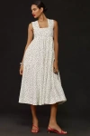 By Anthropologie The Helena Square-neck Babydoll Dress In Black
