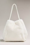 By Anthropologie The Hollace Tote: Faux Fur Edition In Purple
