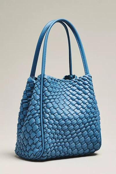 By Anthropologie The Hollace Tote: Woven Mini Edition In Blue