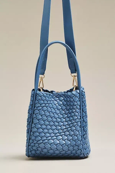 By Anthropologie The Hollace Tote: Woven Mini Edition In Blue