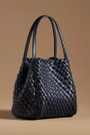 By Anthropologie The Hollace Tote: Woven Mini Edition In Blue