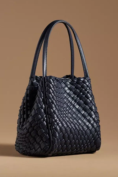 By Anthropologie The Hollace Tote: Woven Mini Edition In Blue