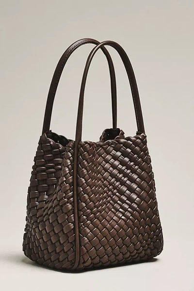 By Anthropologie The Hollace Tote: Woven Mini Edition In Brown