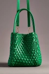 By Anthropologie The Hollace Tote: Woven Mini Edition In Green