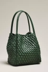By Anthropologie The Hollace Tote: Woven Mini Edition In Green