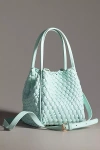 By Anthropologie The Hollace Tote: Woven Mini Edition In Mint