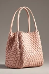 By Anthropologie The Hollace Tote: Woven Mini Edition In Orange