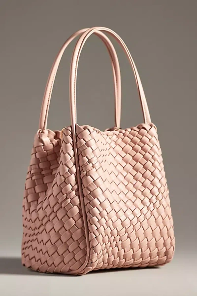By Anthropologie The Hollace Tote: Woven Mini Edition In Orange