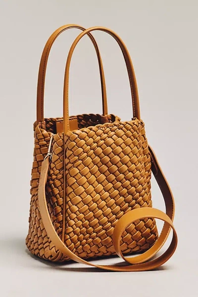 By Anthropologie The Hollace Tote: Woven Mini Edition In Brown