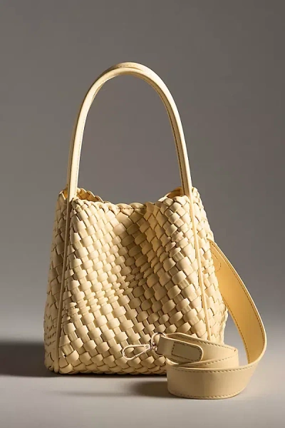 By Anthropologie The Hollace Tote: Woven Mini Edition In Yellow