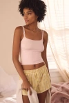 By Anthropologie Seamless Ribbed Two-strap Tank Top In Pink