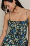 By Anthropologie The Josephine Smocked Drop-waist Dress: Mini Edition In Blue