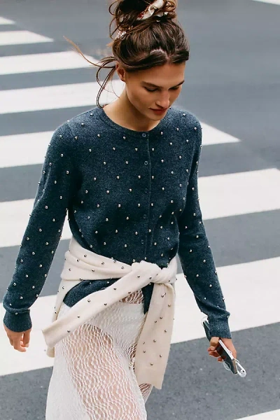 By Anthropologie The Juliet Cashmere Cardigan Sweater In Blue