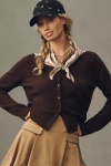 By Anthropologie The Juliet Cashmere Cardigan Sweater In Brown