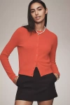 By Anthropologie The Juliet Cashmere Cardigan Sweater In Red