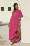 By Anthropologie The Kallie Flowy Maxi Dress In Multicolor