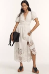 By Anthropologie The Katerina Button-front Dress: Eyelet Edition In White