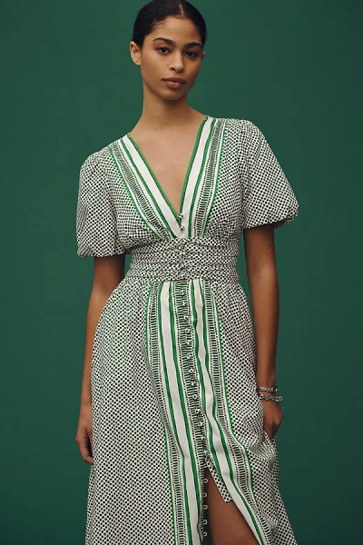 By Anthropologie The Katerina Button-front Dress In Multicolor