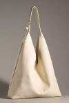 By Anthropologie The Love Knot Slouchy Bag: Buckle Edition In Beige