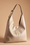 By Anthropologie The Love Knot Slouchy Bag: Buckle Edition In Beige