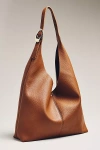 By Anthropologie The Love Knot Slouchy Bag: Buckle Edition In Brown