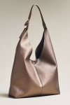 By Anthropologie The Love Knot Slouchy Bag: Buckle Edition In Gold