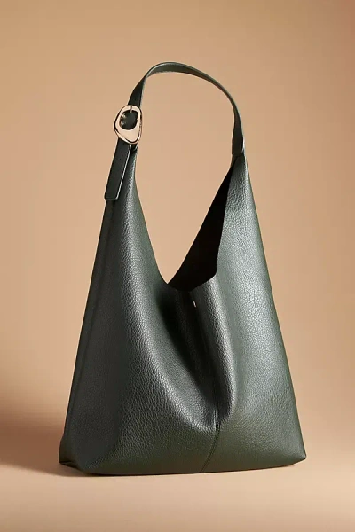By Anthropologie The Love Knot Slouchy Bag: Buckle Edition In Green