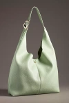 By Anthropologie The Love Knot Slouchy Bag: Buckle Edition In Green