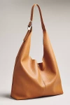 By Anthropologie The Love Knot Slouchy Bag: Buckle Edition In Sand