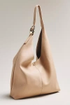 By Anthropologie The Love Knot Slouchy Bag: Buckle Edition In Sand