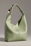 By Anthropologie The Love Knot Slouchy Bag: Mini Buckle Edition In Green