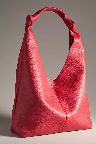 By Anthropologie The Love Knot Slouchy Bag In Red