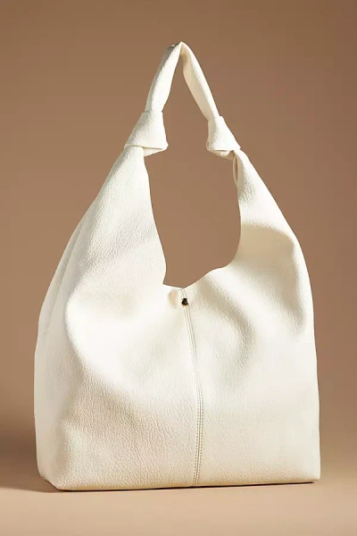 By Anthropologie The Love Knot Slouchy Bag In White
