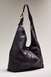 By Anthropologie The Love Knot Slouchy Leather Bag: Buckle Edition In Brown