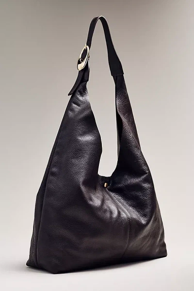 By Anthropologie The Love Knot Slouchy Leather Bag: Buckle Edition In Brown