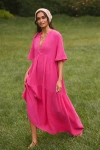 By Anthropologie The Malika Gauze Dress In Pink