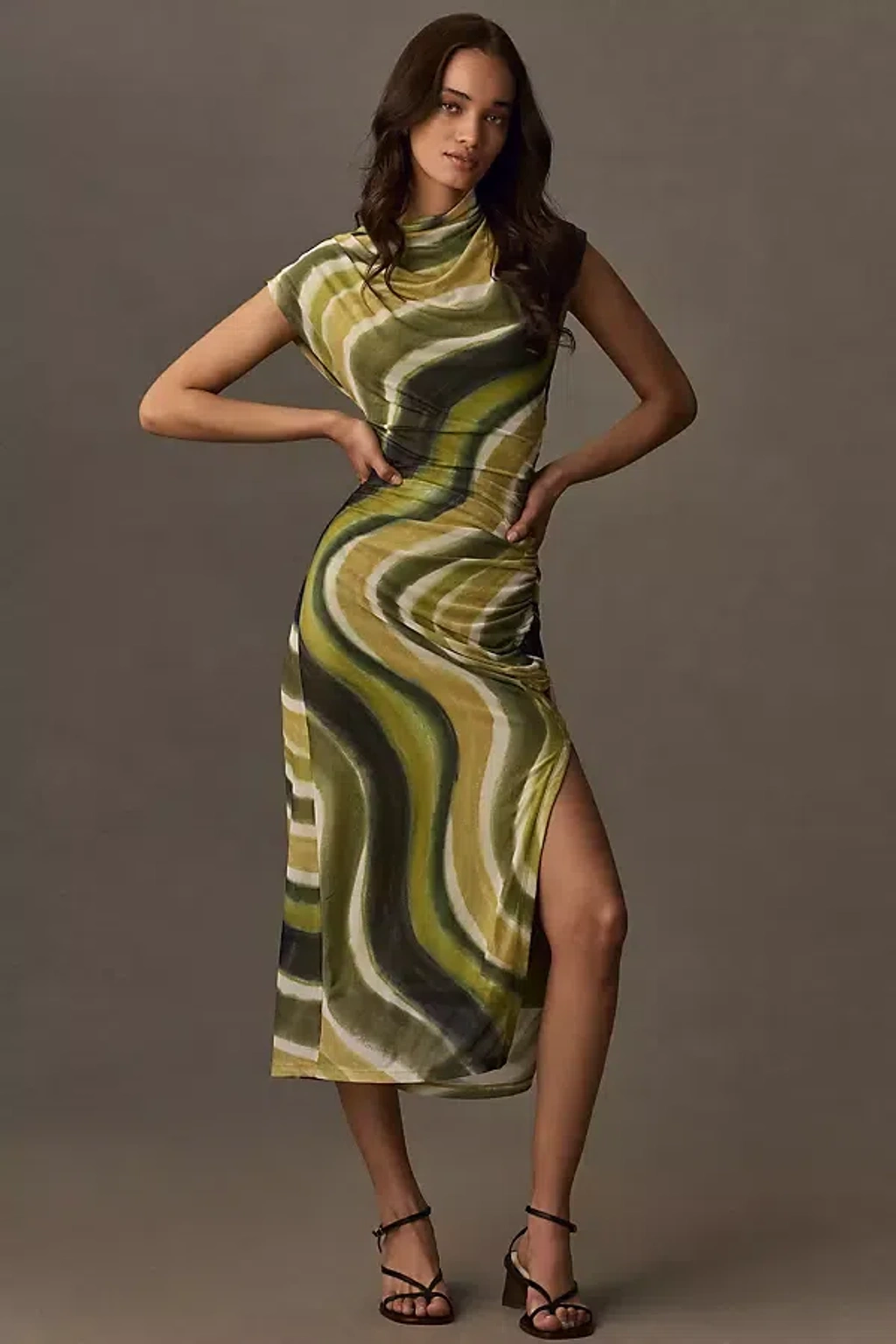 tropical midi dress Kaydin Tropical Halter Neck Midi Dress – VICI