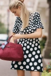 By Anthropologie The Nina Short-sleeve Mock-neck Mod Mini Dress In Black