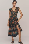 By Anthropologie The Peregrine Midi Dress In Black