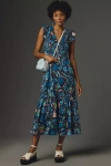 By Anthropologie The Peregrine Midi Dress In Blue