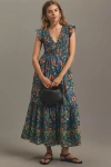 By Anthropologie The Peregrine Midi Dress In Blue
