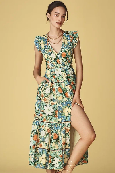 By Anthropologie The Peregrine Midi Dress In Green