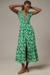 By Anthropologie The Peregrine Midi Dress In Green