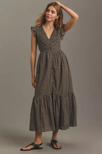 By Anthropologie The Peregrine Midi Dress In Multicolor