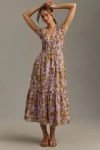 By Anthropologie The Peregrine Midi Dress In Purple