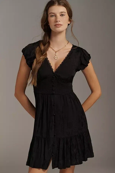 By Anthropologie The Peregrine Mini Dress In Black