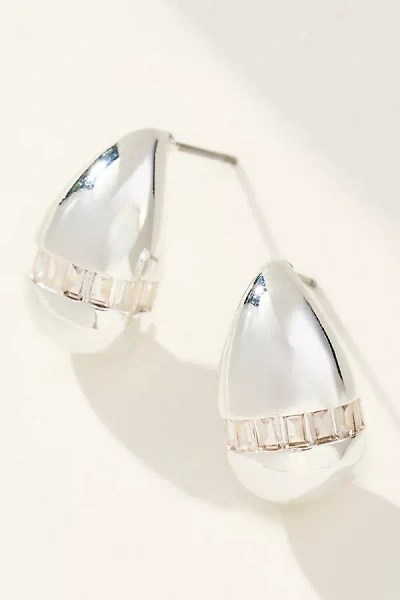 By Anthropologie The Petra Drop Earrings: Glitz Edition In Silver