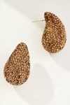 By Anthropologie The Petra Drop Earrings: Pavé Edition In Gold