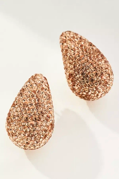 By Anthropologie The Petra Drop Earrings: Pavé Edition In Pink