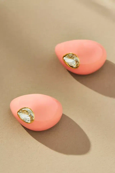 By Anthropologie The Petra Enamel Drop Earrings In Pink